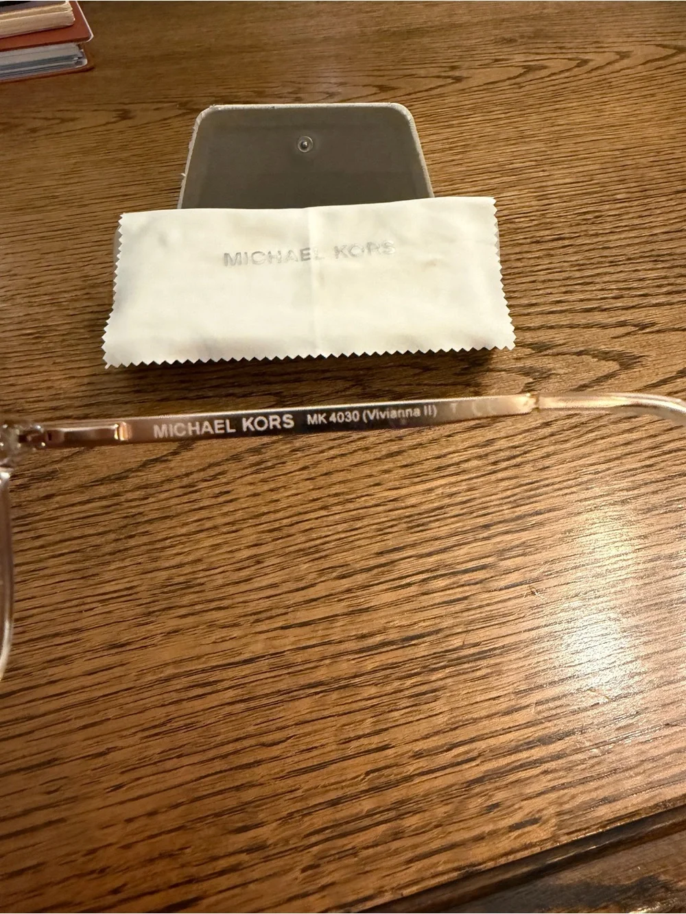 Michael Kors Vivianna Translucent Blush Pink Square Optical Glasses